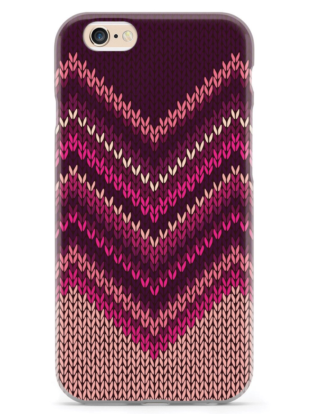 Pink and Purple Sweater Texture - White Case