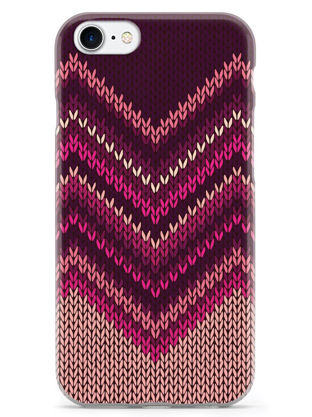Pink and Purple Sweater Texture - White Case