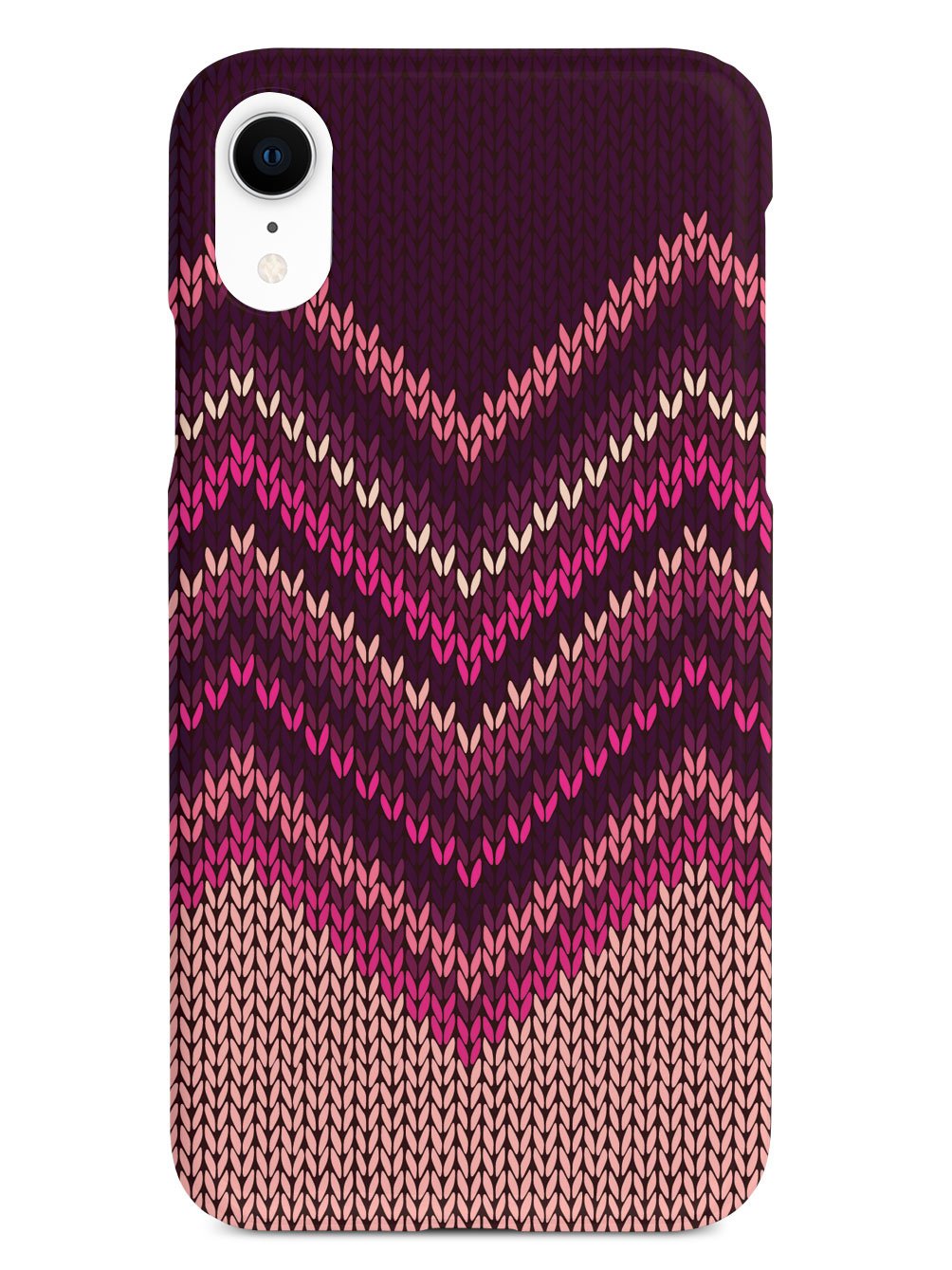 Pink and Purple Sweater Texture - White Case