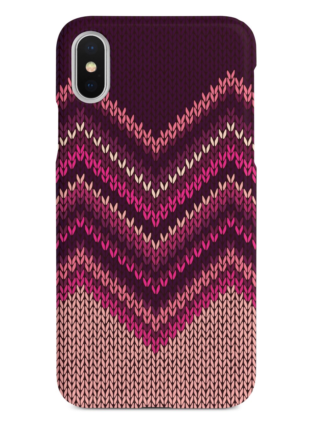 Pink and Purple Sweater Texture - White Case
