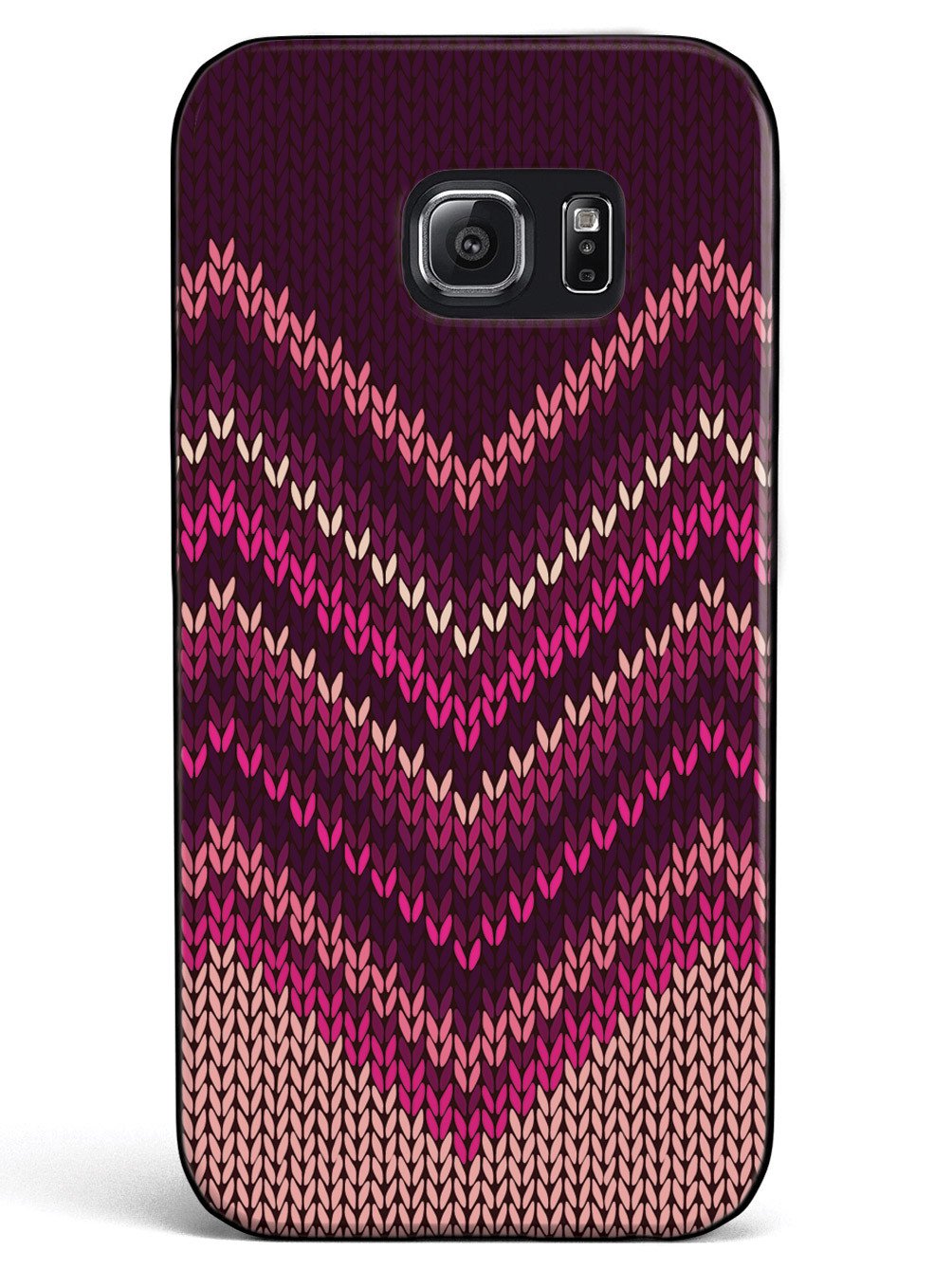Pink and Purple Sweater Texture - Black Case