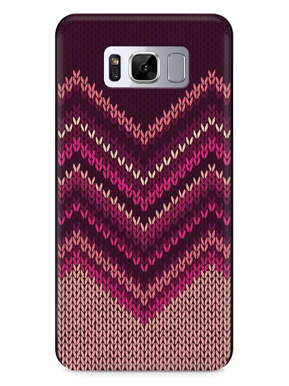 Pink and Purple Sweater Texture - Black Case