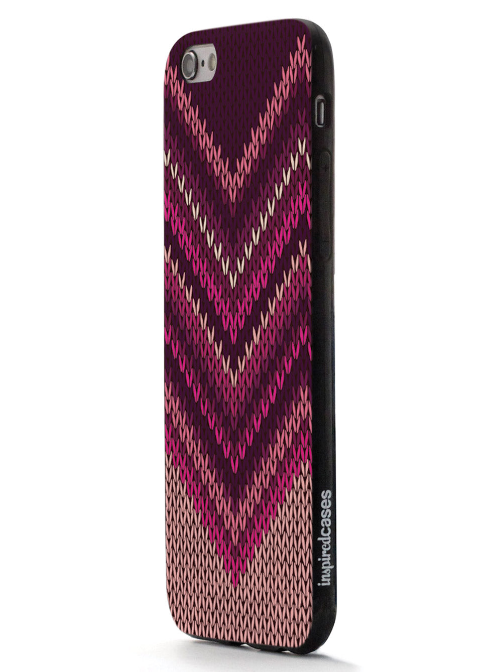 Pink and Purple Sweater Texture - Black Case
