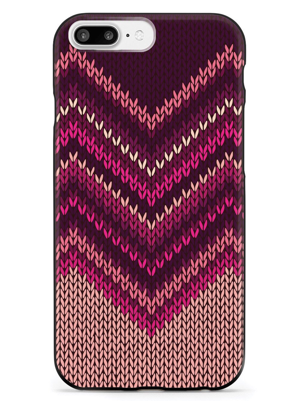 Pink and Purple Sweater Texture - Black Case