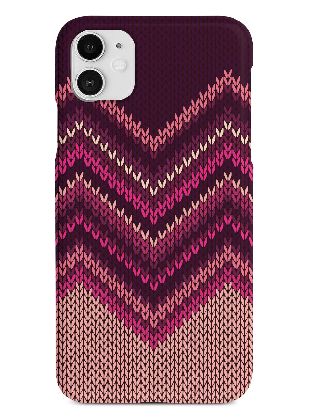 Pink and Purple Sweater Texture - Black Case
