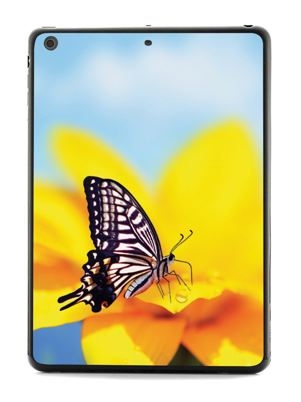 Monarch Butterfly on Yellow Flower - Black Case