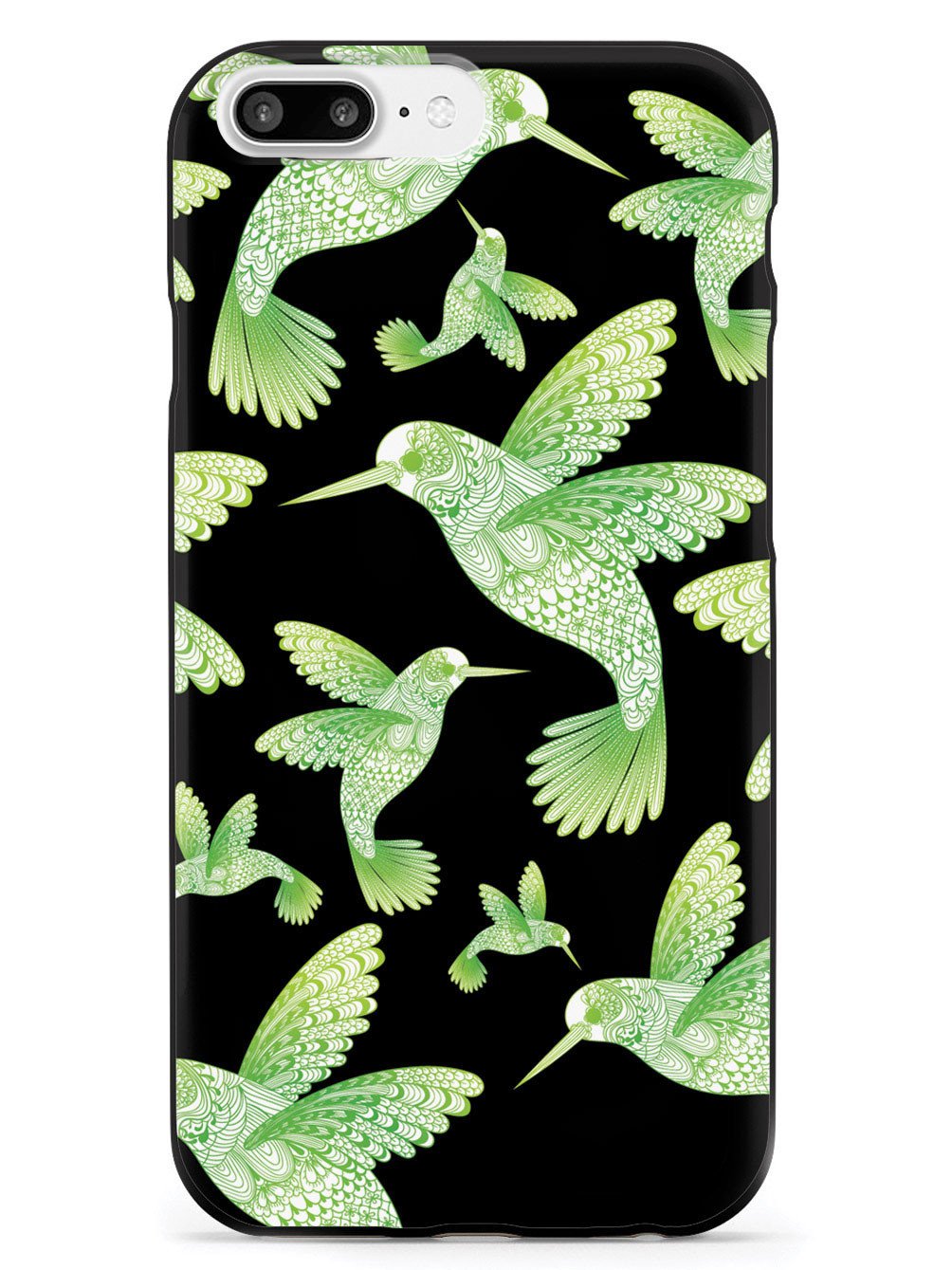 Zentangle Hummingbirds - Green - Black Case