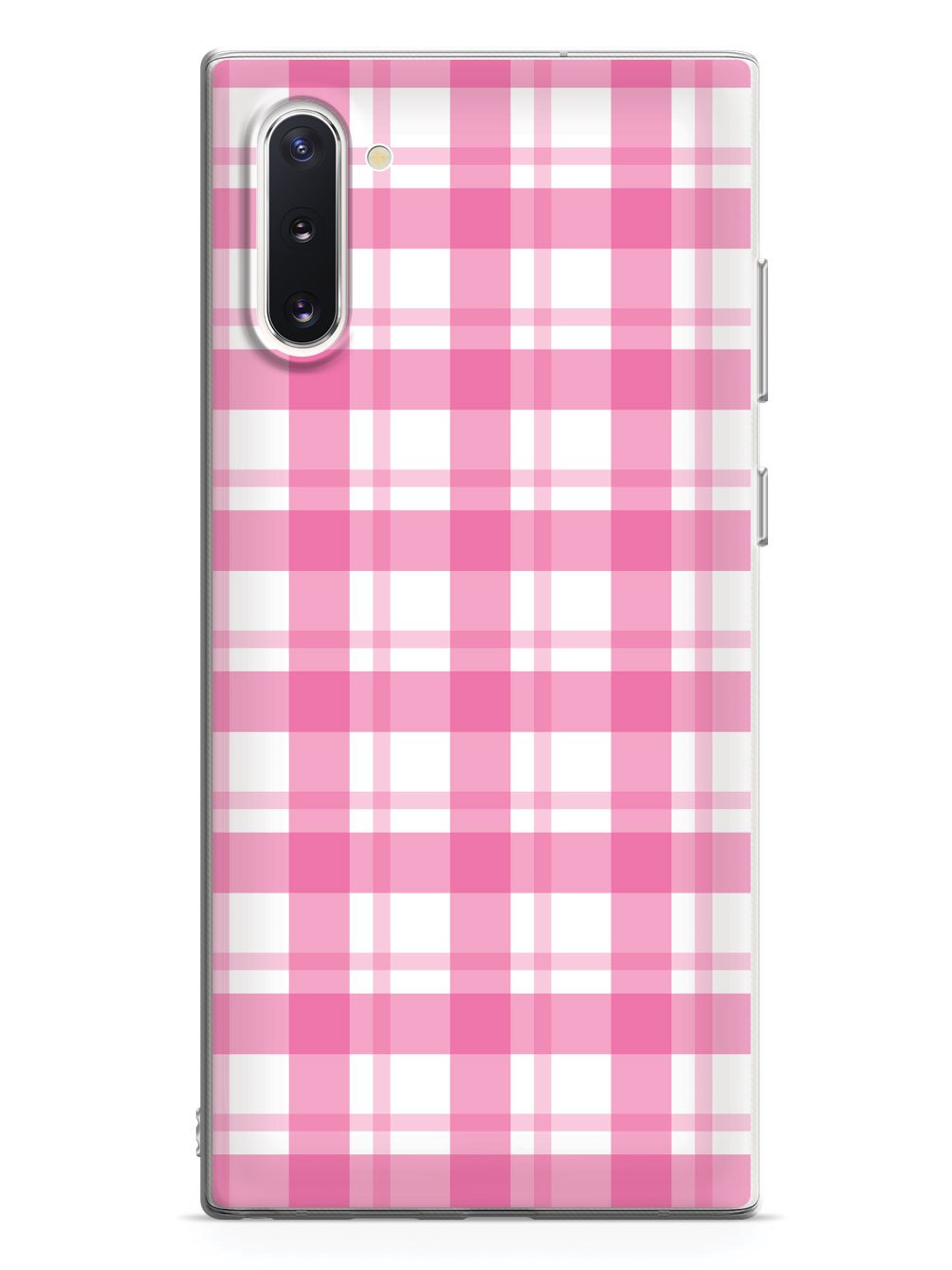 Pink and White Plaid - White Case