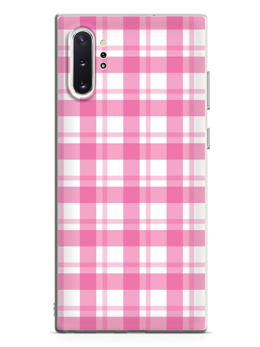 Pink and White Plaid - White Case