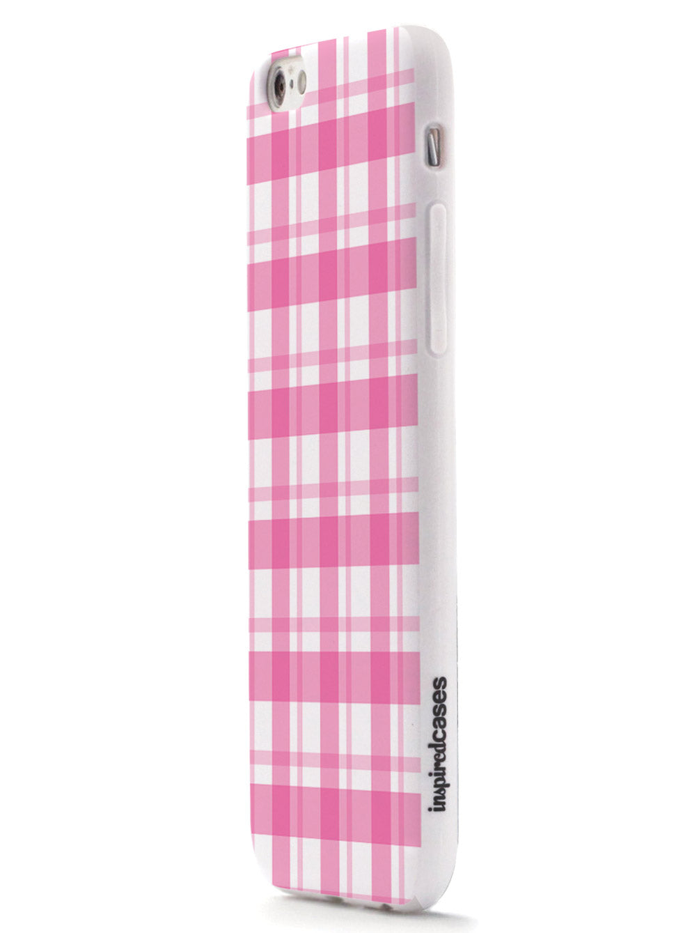 Pink and White Plaid - White Case