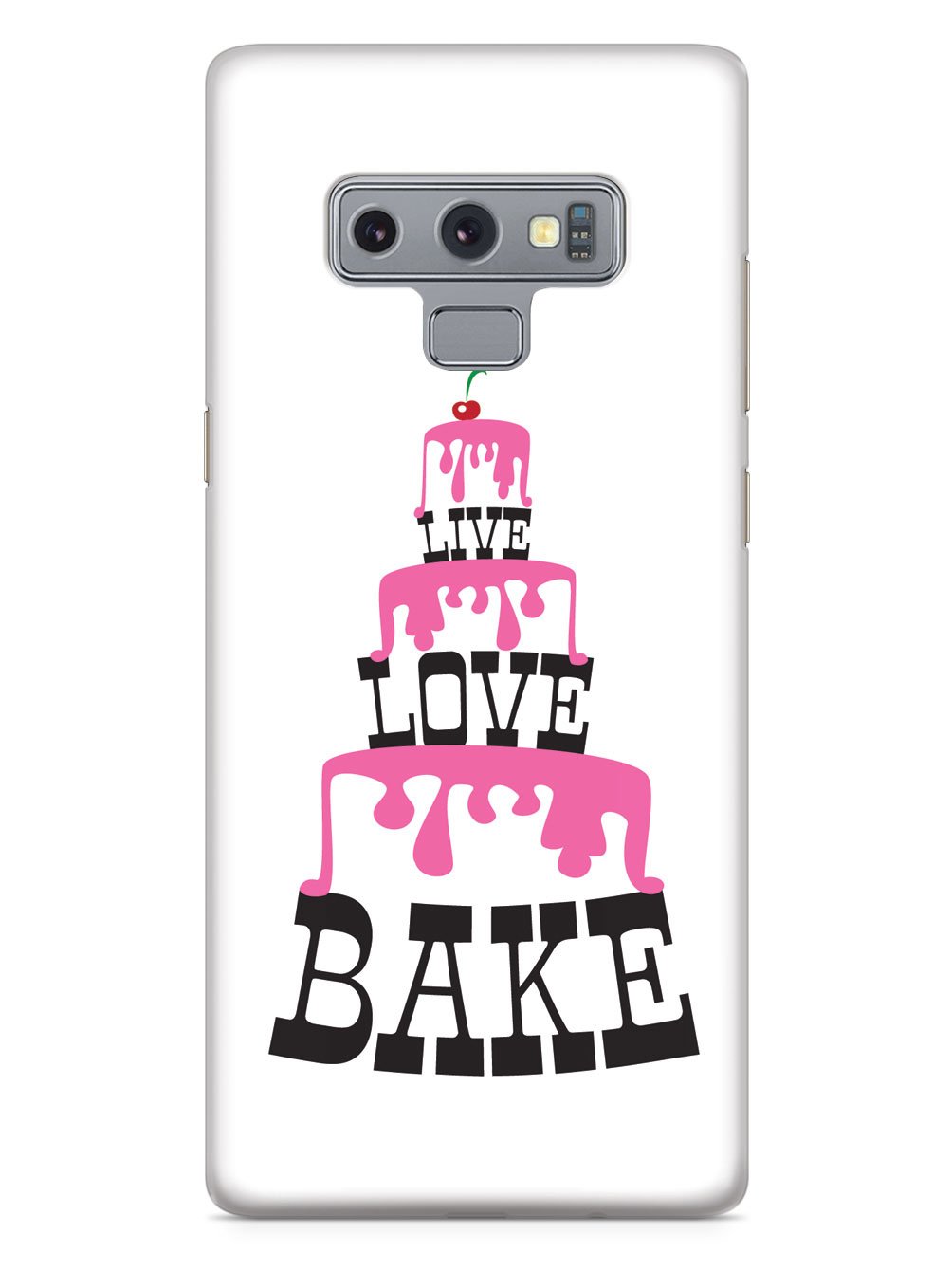 Live Love Bake - Pink Cake Tower - White Case