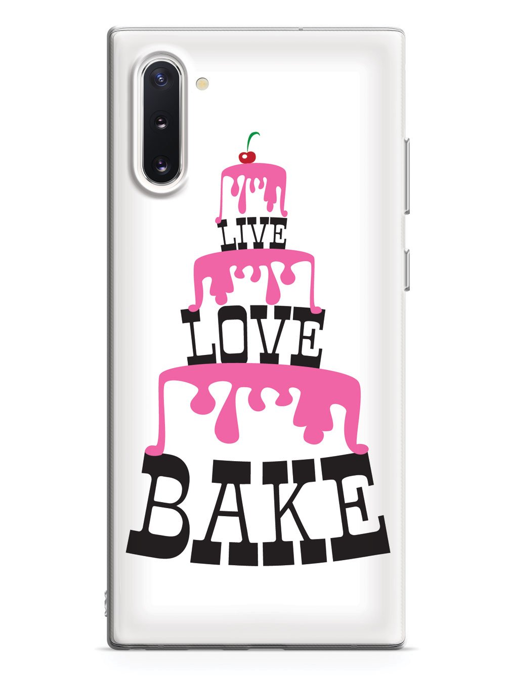 Live Love Bake - Pink Cake Tower - White Case