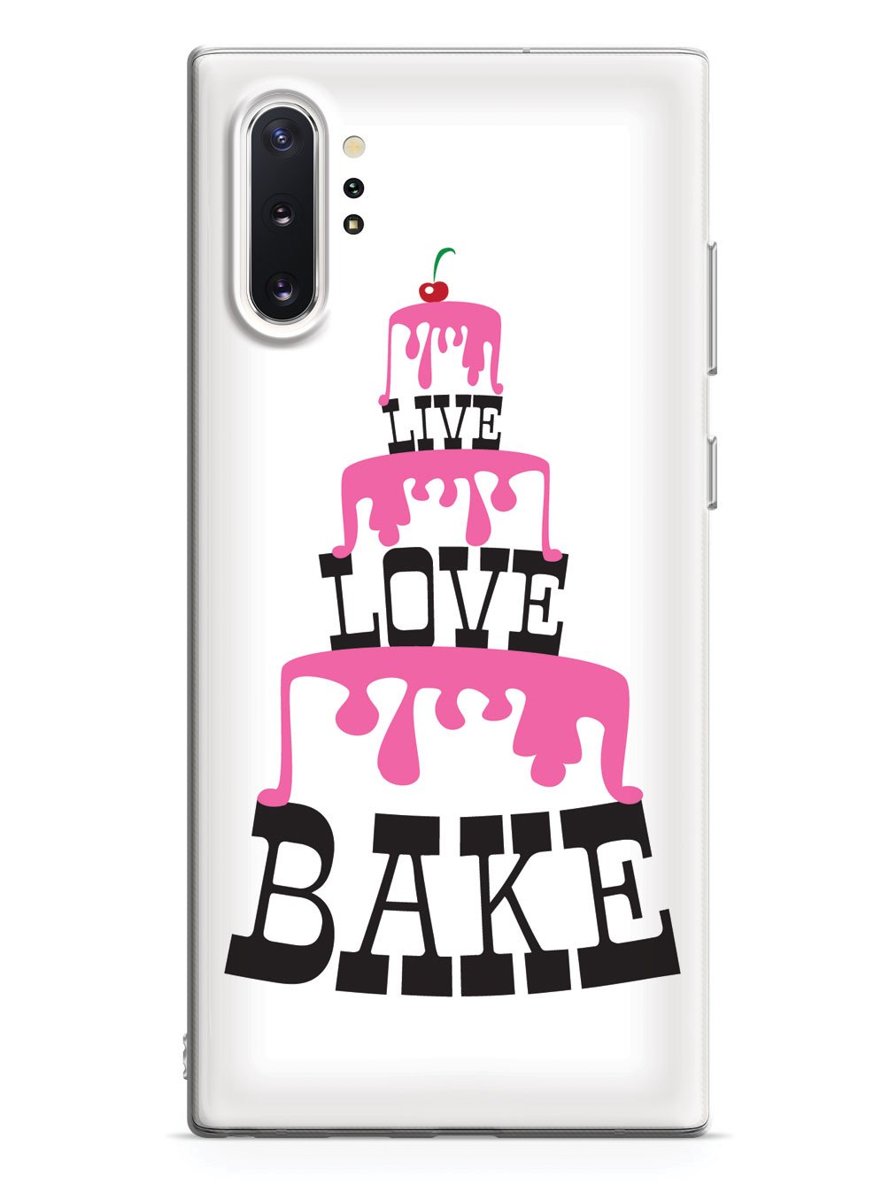 Live Love Bake - Pink Cake Tower - White Case