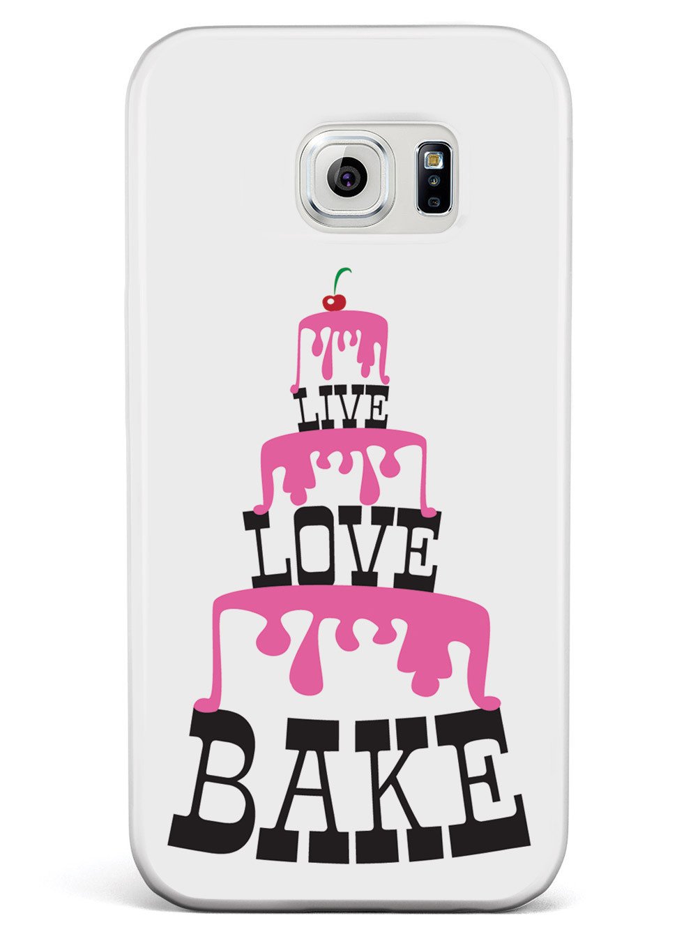 Live Love Bake - Pink Cake Tower - White Case