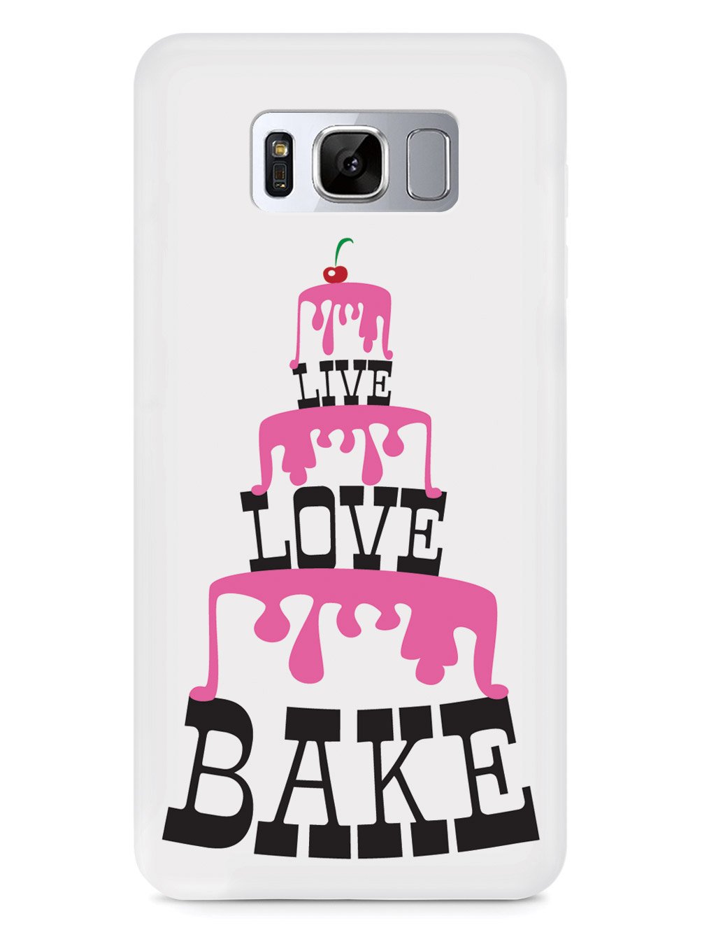 Live Love Bake - Pink Cake Tower - White Case