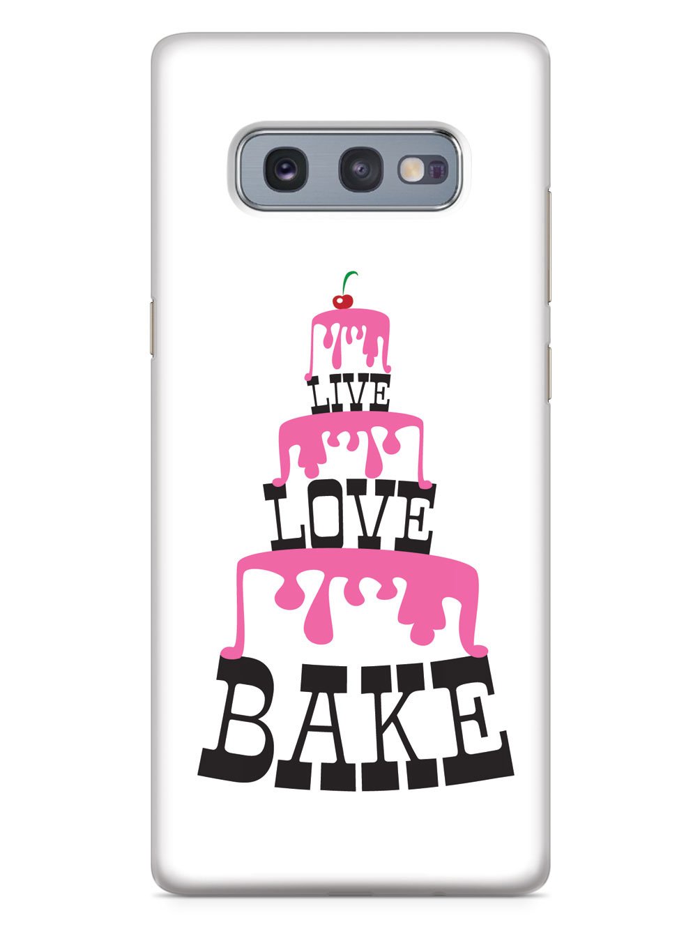 Live Love Bake - Pink Cake Tower - White Case