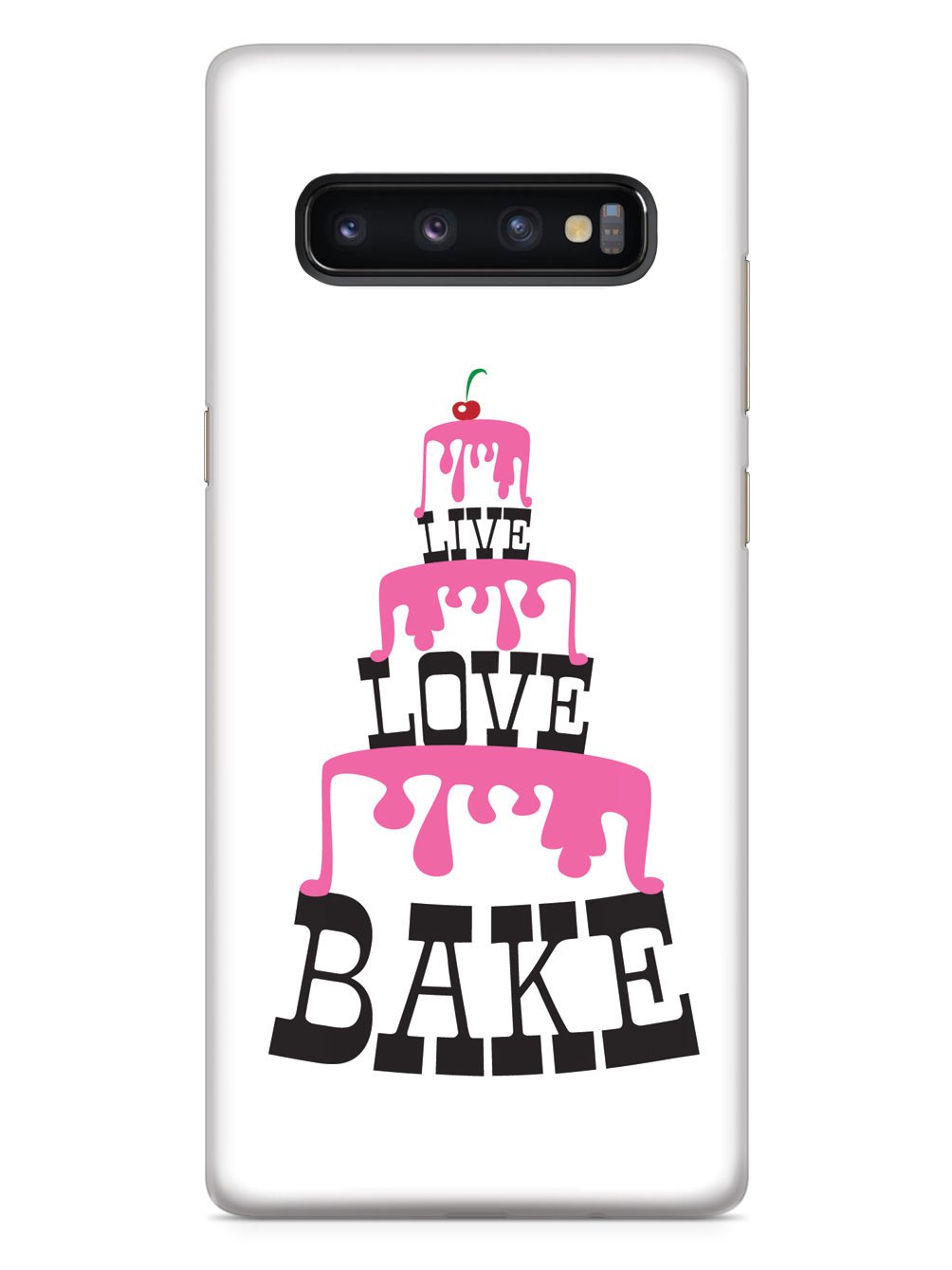 Live Love Bake - Pink Cake Tower - White Case