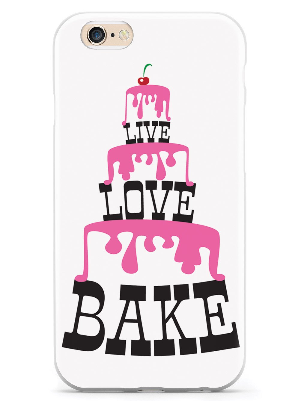 Live Love Bake - Pink Cake Tower - White Case