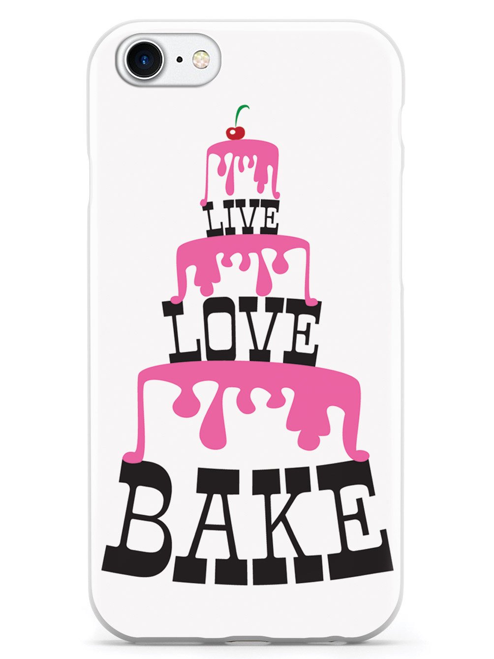 Live Love Bake - Pink Cake Tower - White Case