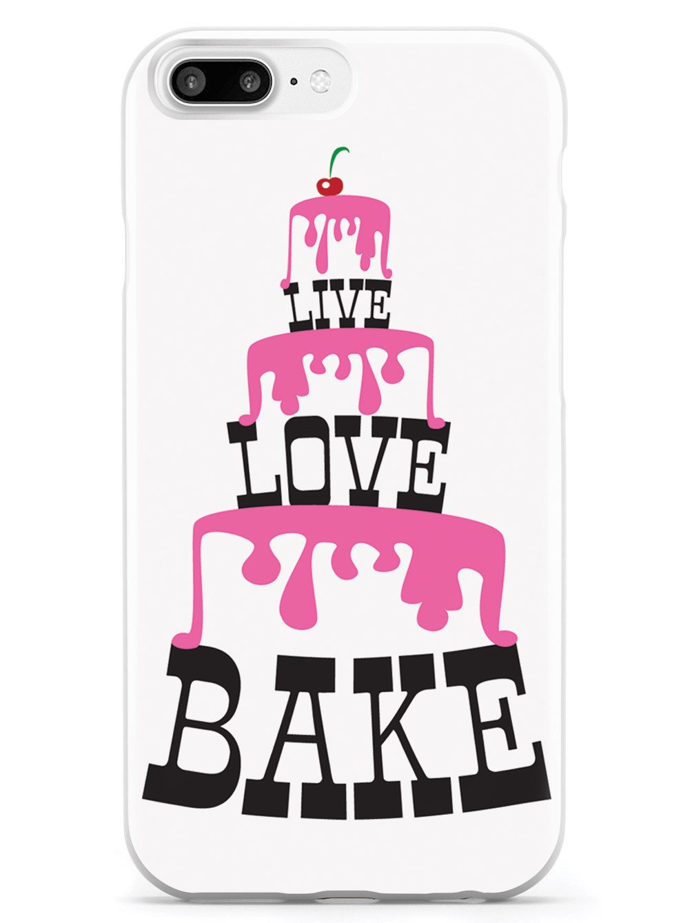 Live Love Bake - Pink Cake Tower - White Case