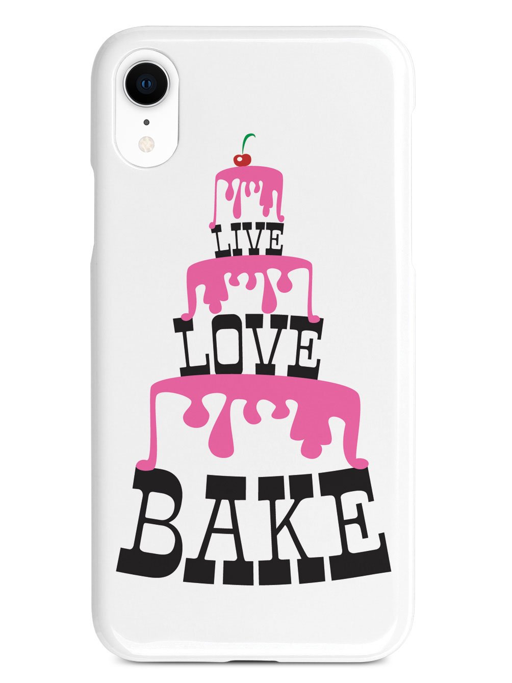 Live Love Bake - Pink Cake Tower - White Case