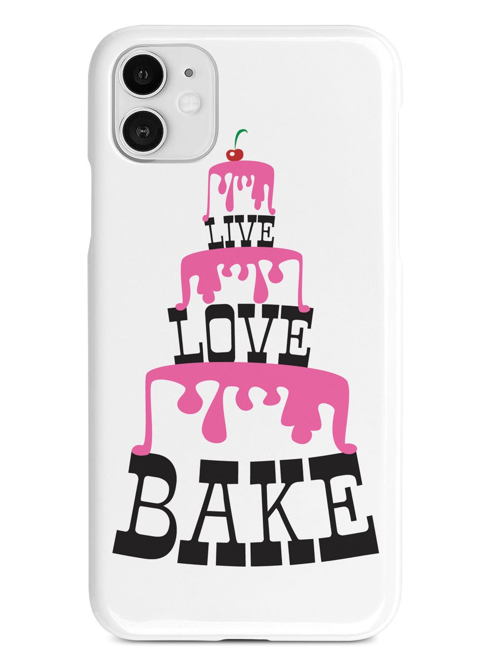 Live Love Bake - Pink Cake Tower - White Case