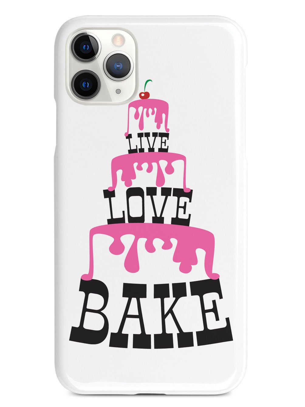 Live Love Bake - Pink Cake Tower - White Case
