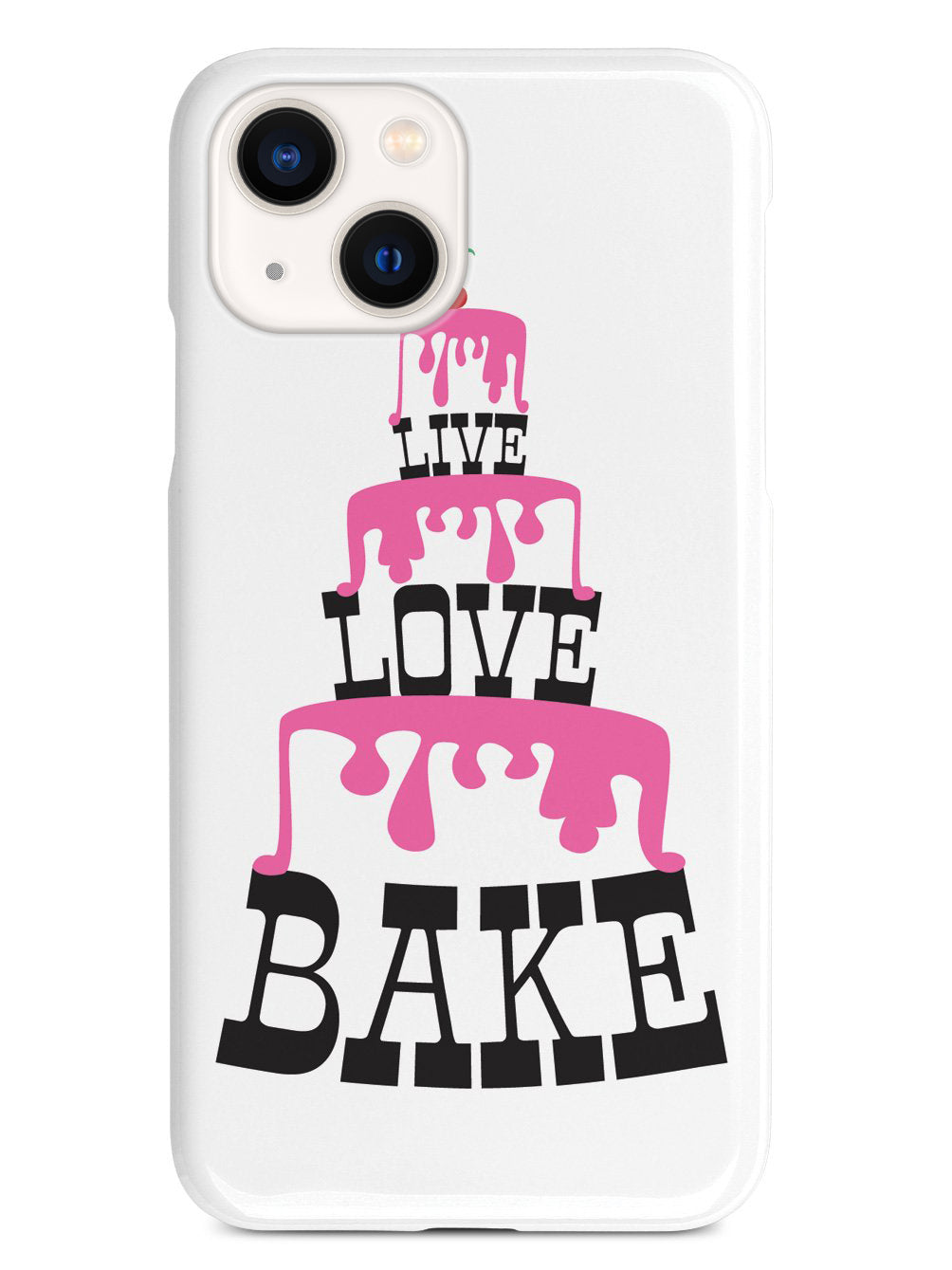 Live Love Bake - Pink Cake Tower - White Case
