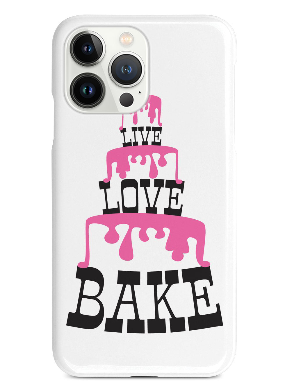 Live Love Bake - Pink Cake Tower - White Case