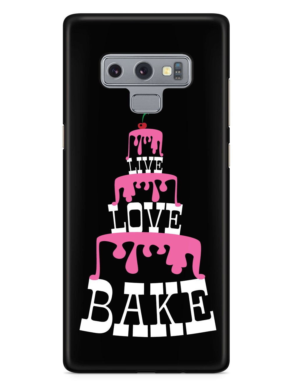 Live Love Bake - Pink Cake Tower - Black Case
