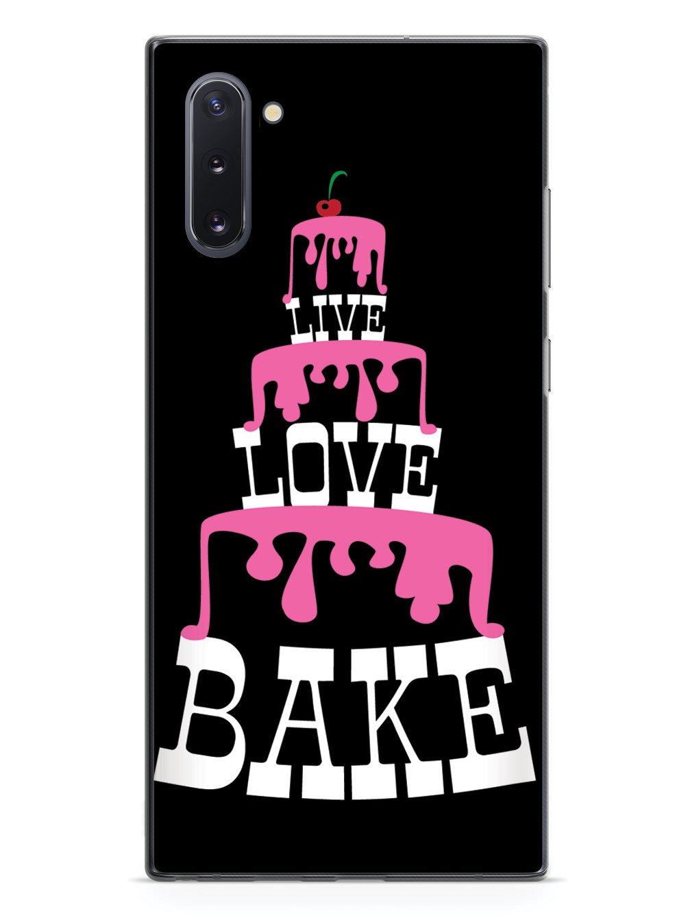 Live Love Bake - Pink Cake Tower - Black Case