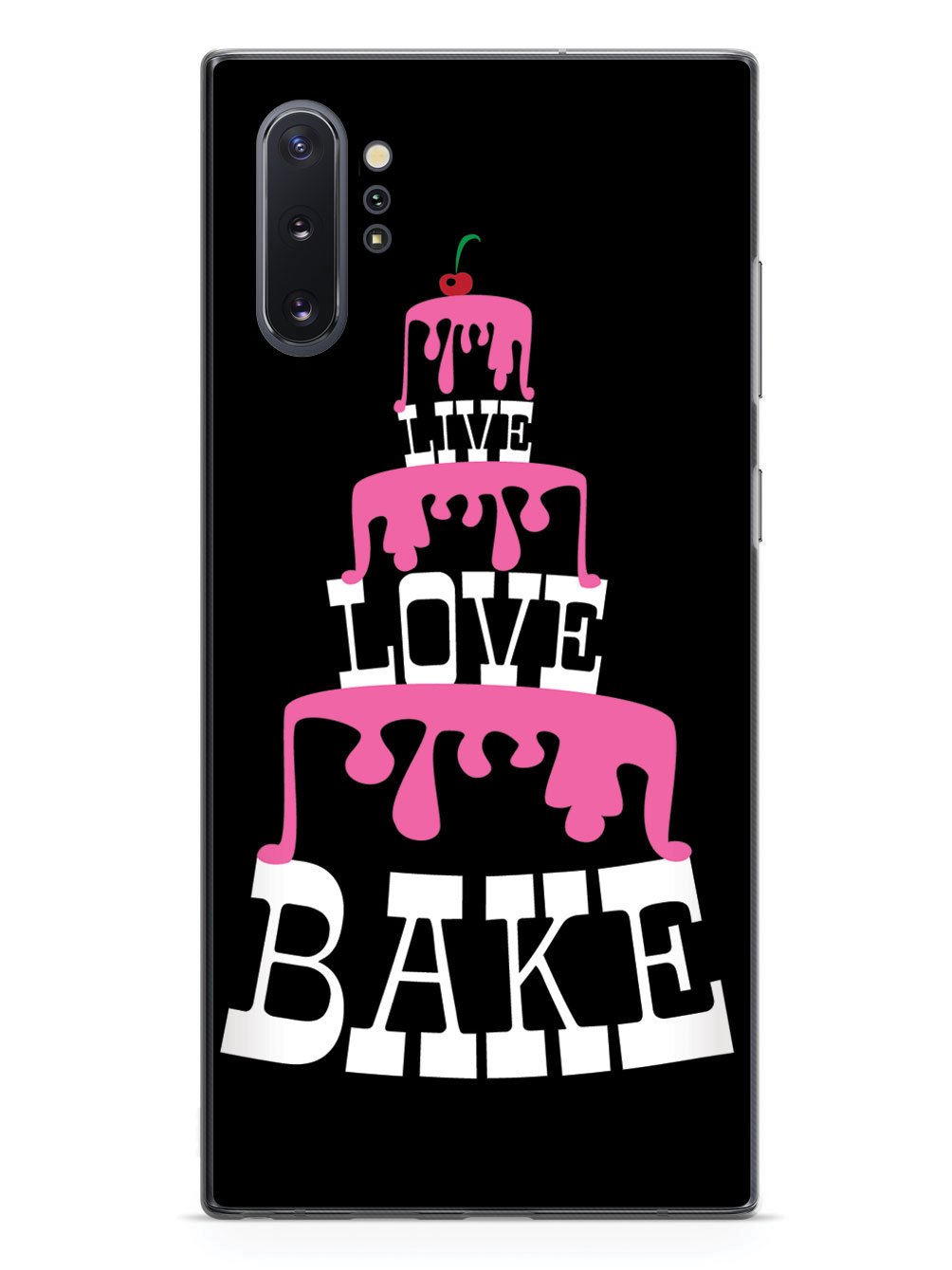 Live Love Bake - Pink Cake Tower - Black Case