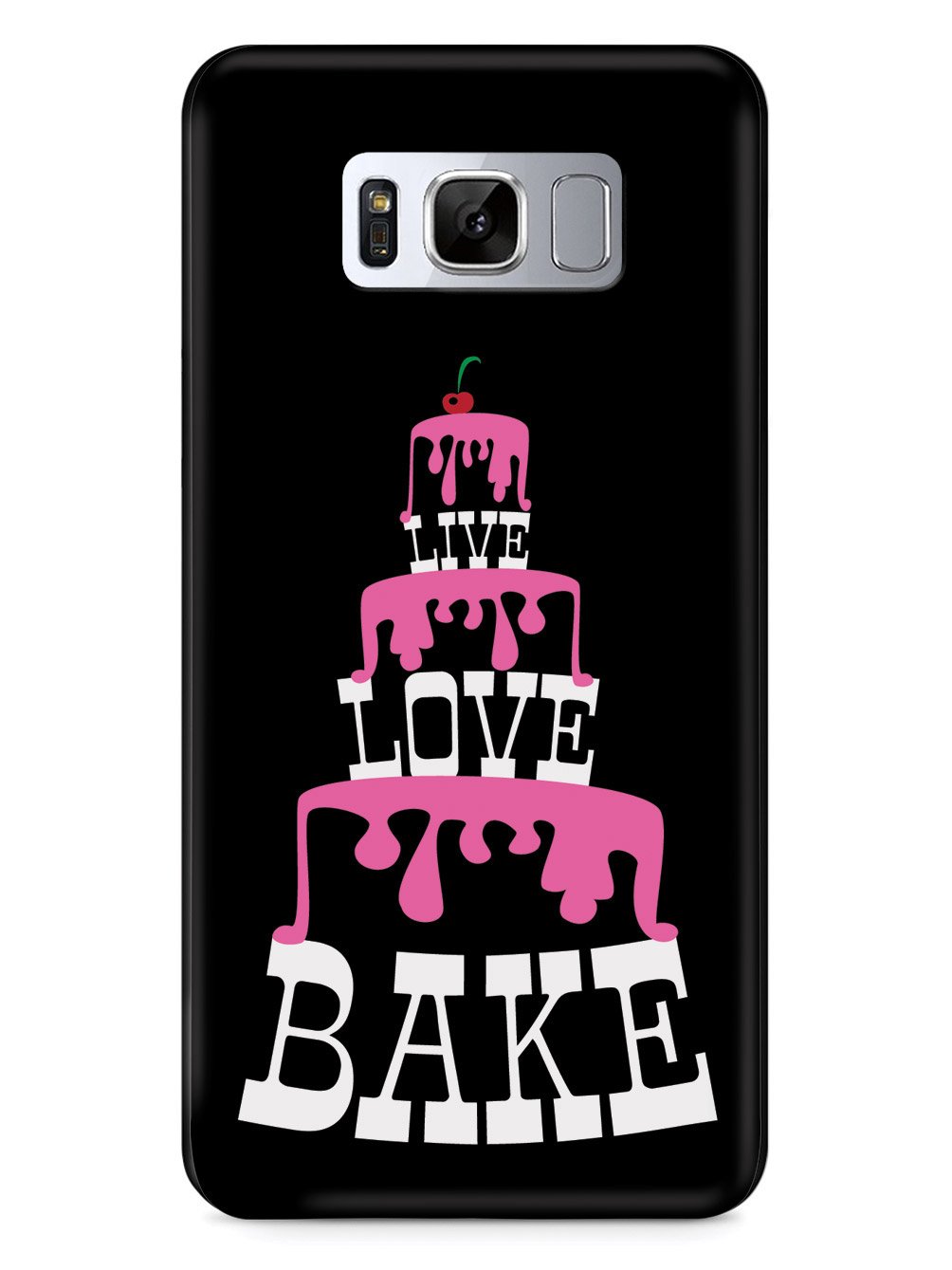 Live Love Bake - Pink Cake Tower - Black Case