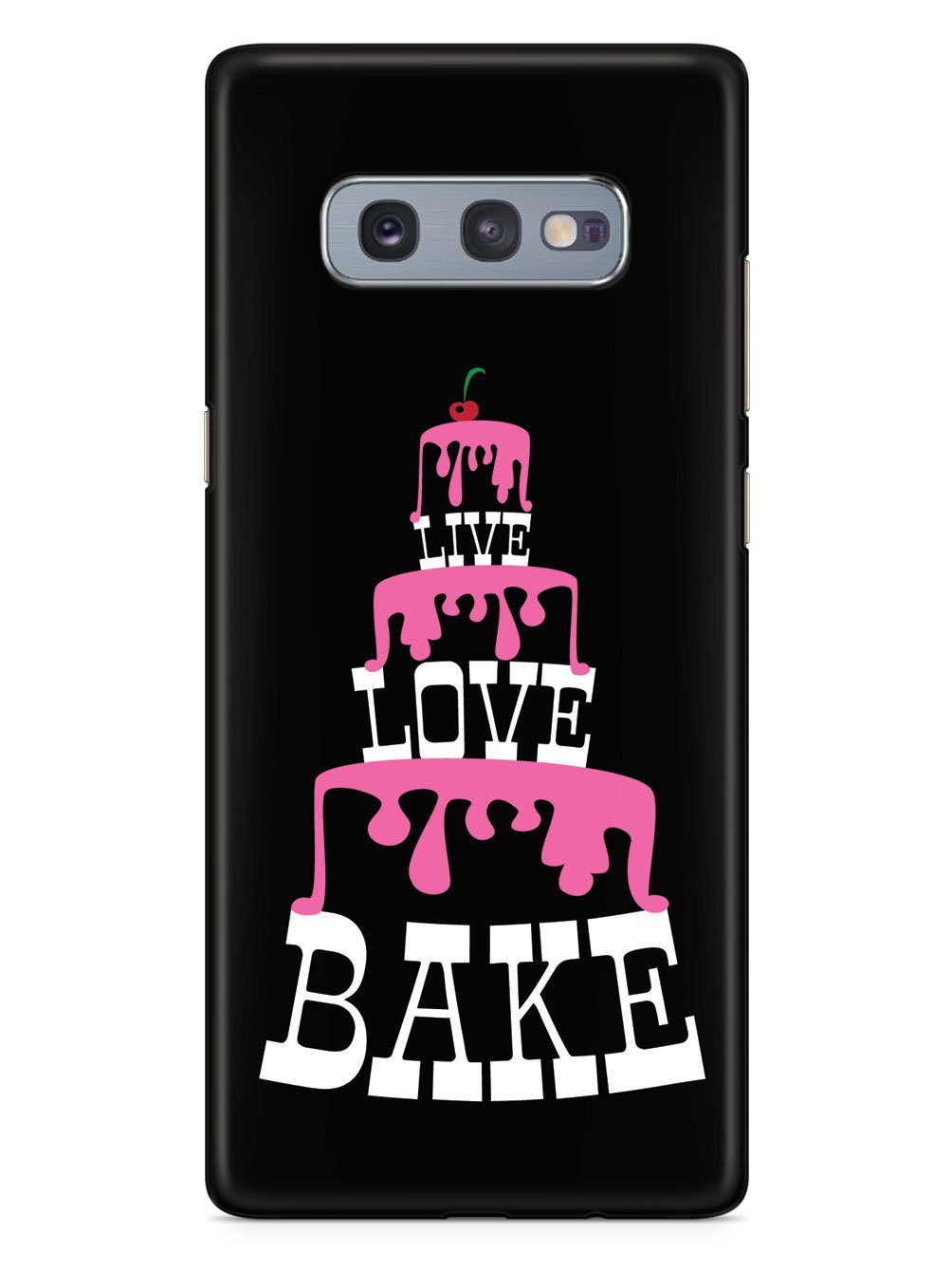 Live Love Bake - Pink Cake Tower - Black Case