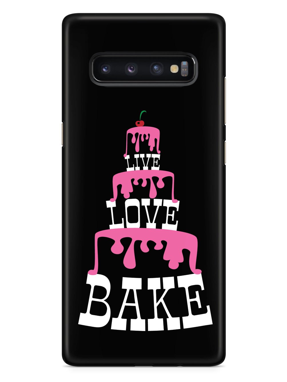 Live Love Bake - Pink Cake Tower - Black Case
