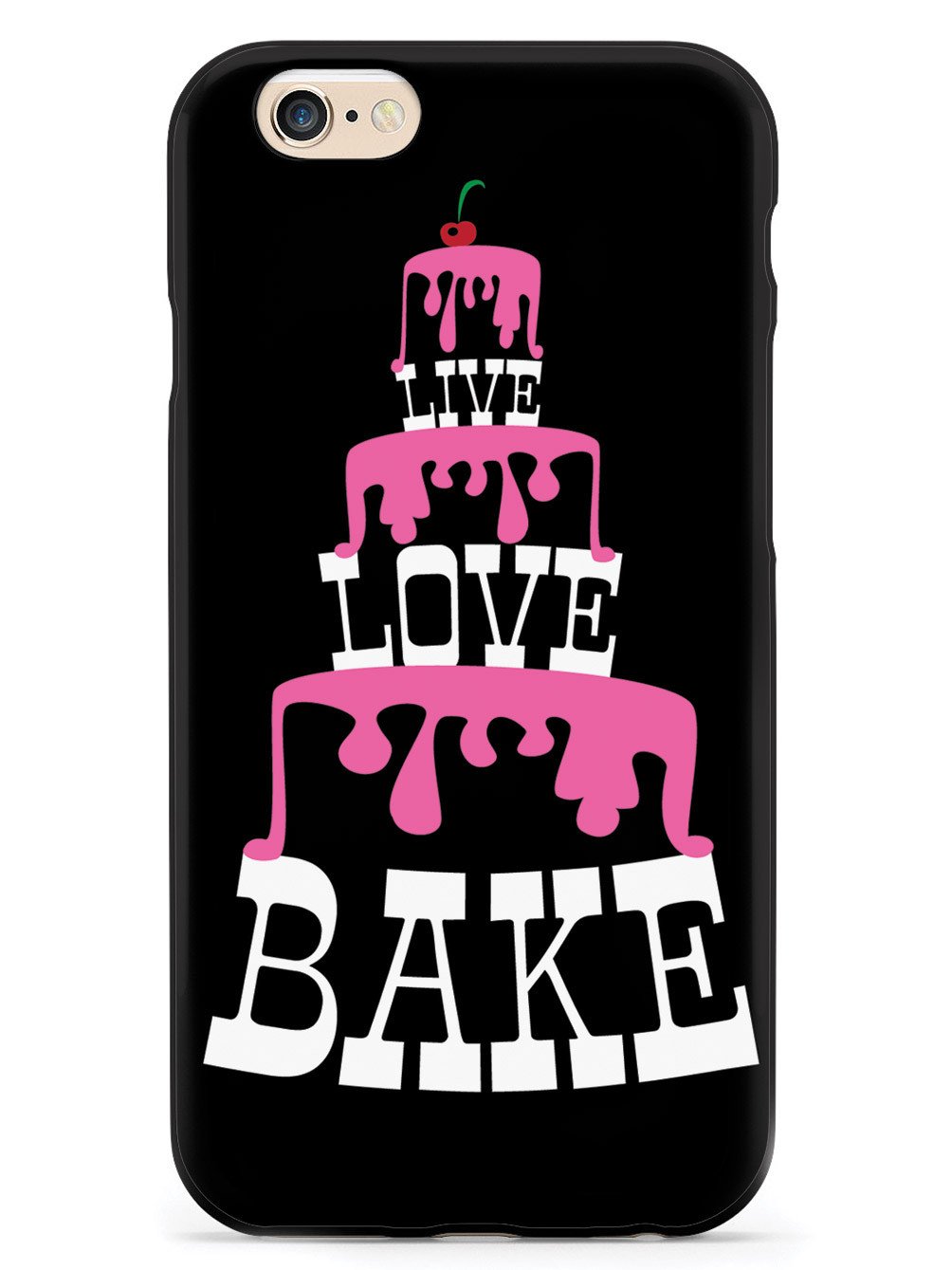 Live Love Bake - Pink Cake Tower - Black Case