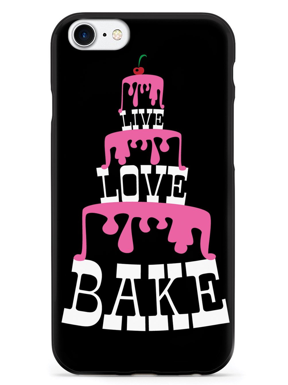 Live Love Bake - Pink Cake Tower - Black Case
