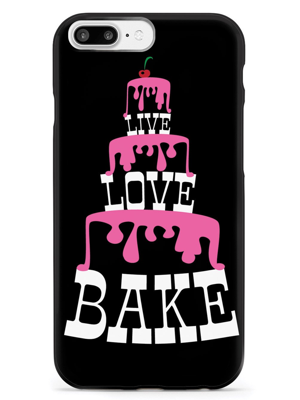 Live Love Bake - Pink Cake Tower - Black Case