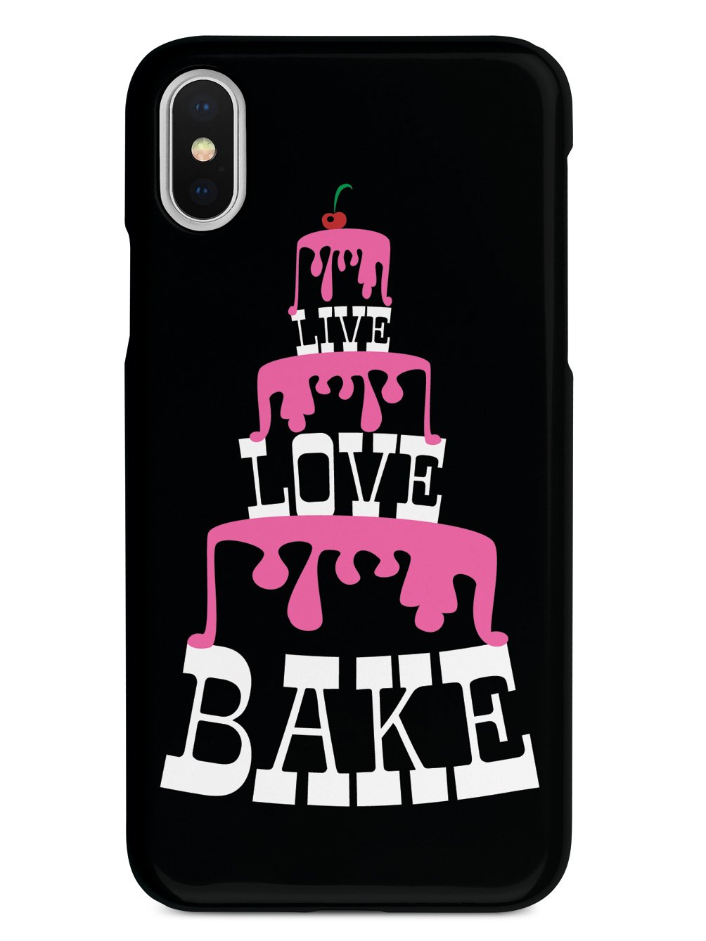 Live Love Bake - Pink Cake Tower - Black Case
