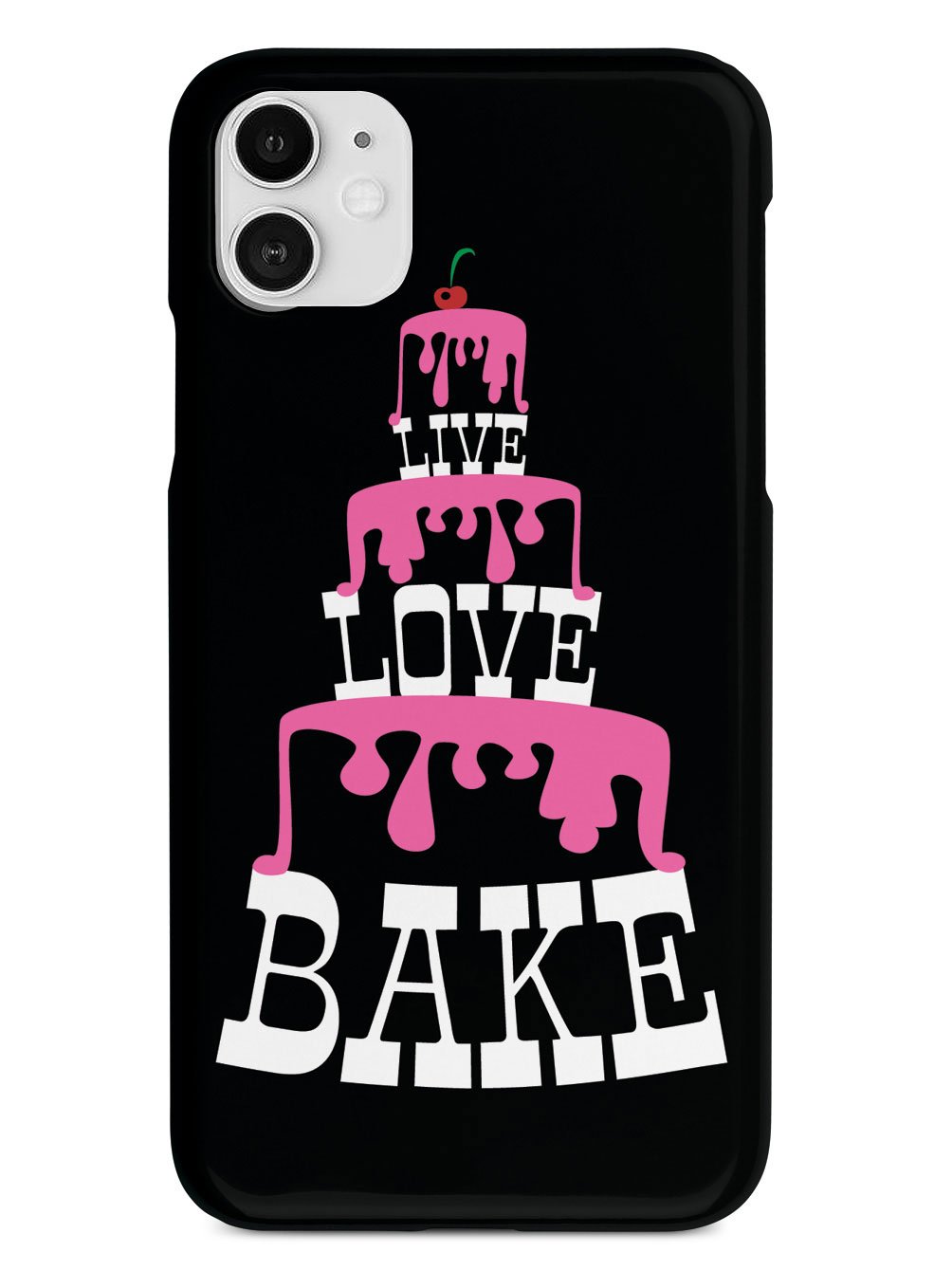 Live Love Bake - Pink Cake Tower - Black Case