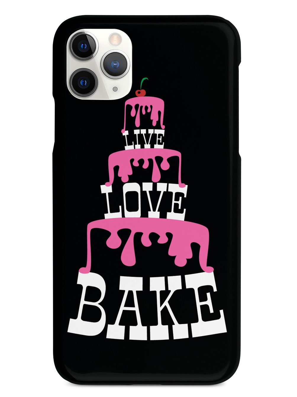 Live Love Bake - Pink Cake Tower - Black Case