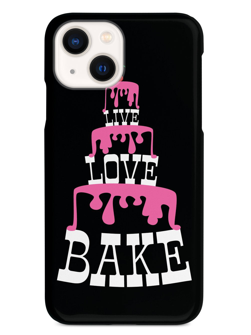Live Love Bake - Pink Cake Tower - Black Case