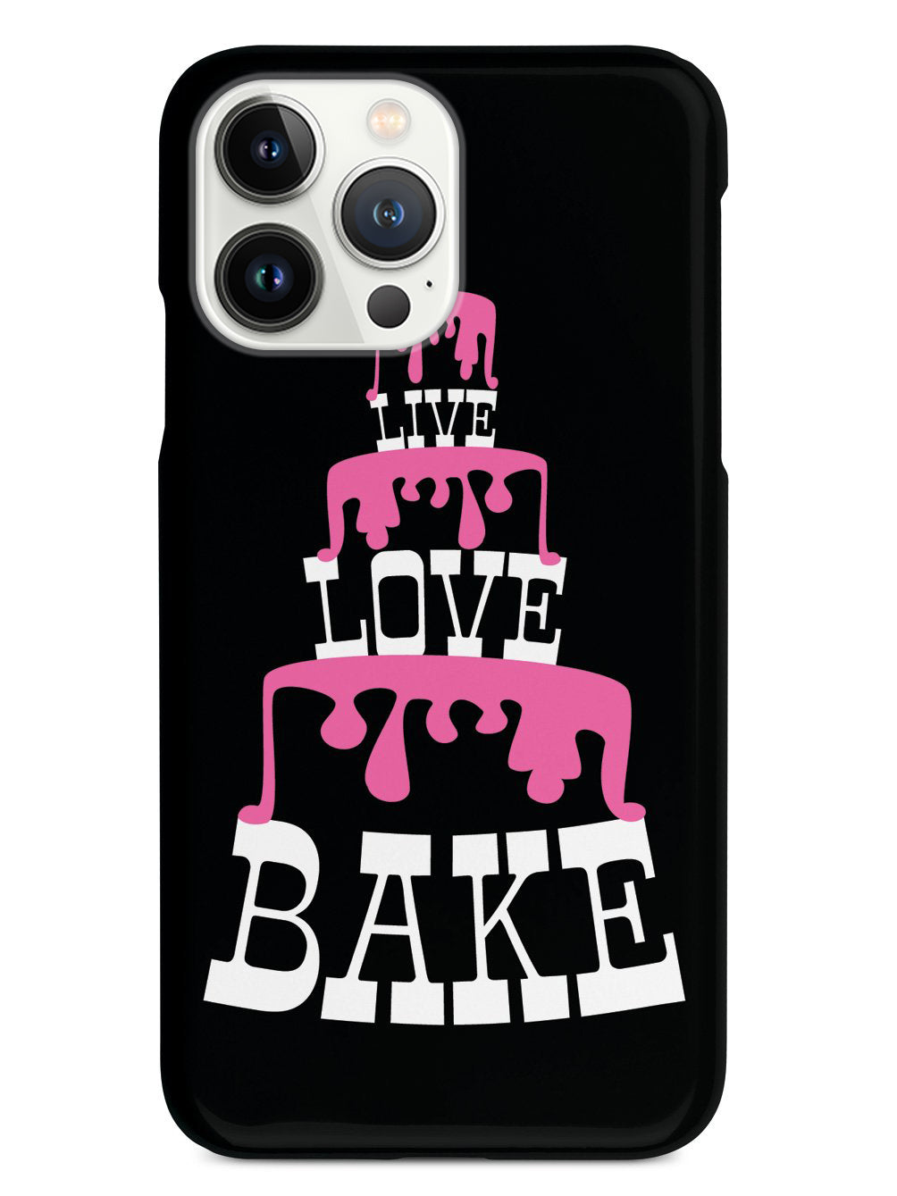 Live Love Bake - Pink Cake Tower - Black Case