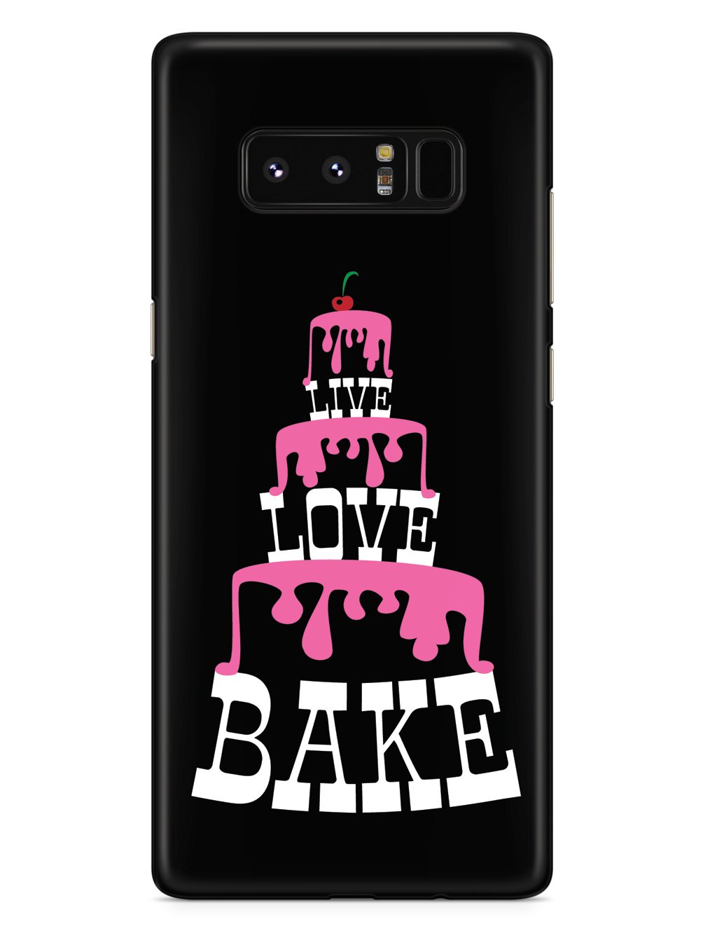 Live Love Bake - Pink Cake Tower - Black Case