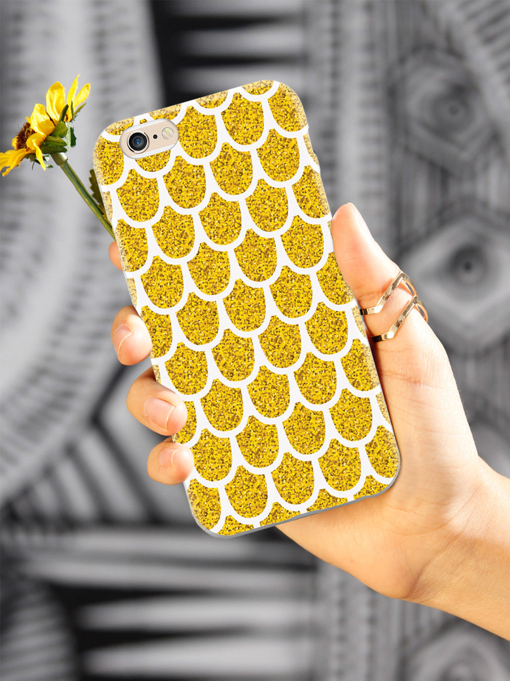 Mermaid Scales - Gold - White Case