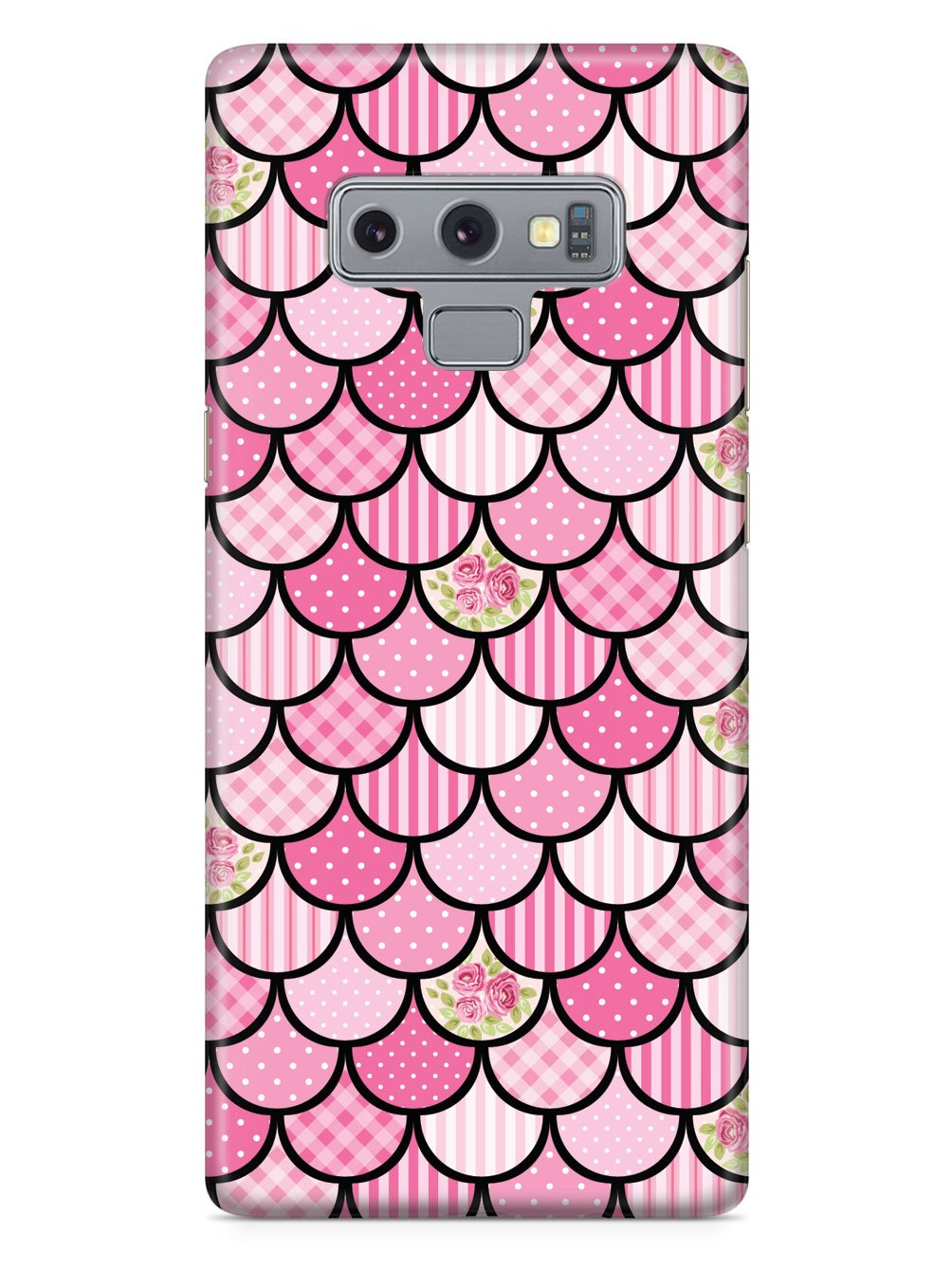 Mermaid Scales - Pink Patchwork - Black Case