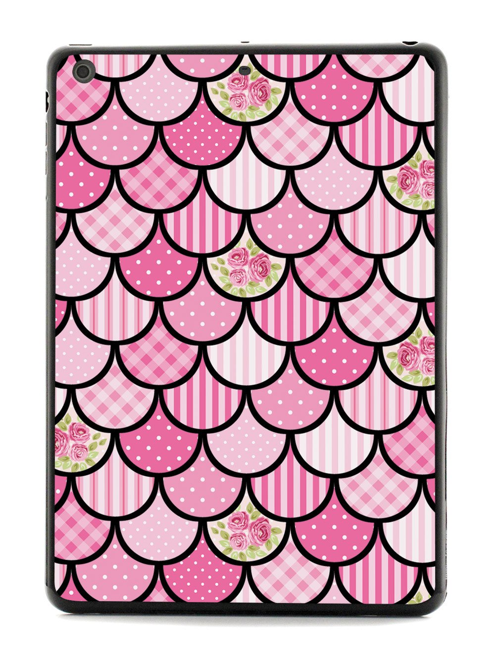 Mermaid Scales - Pink Patchwork - Black Case