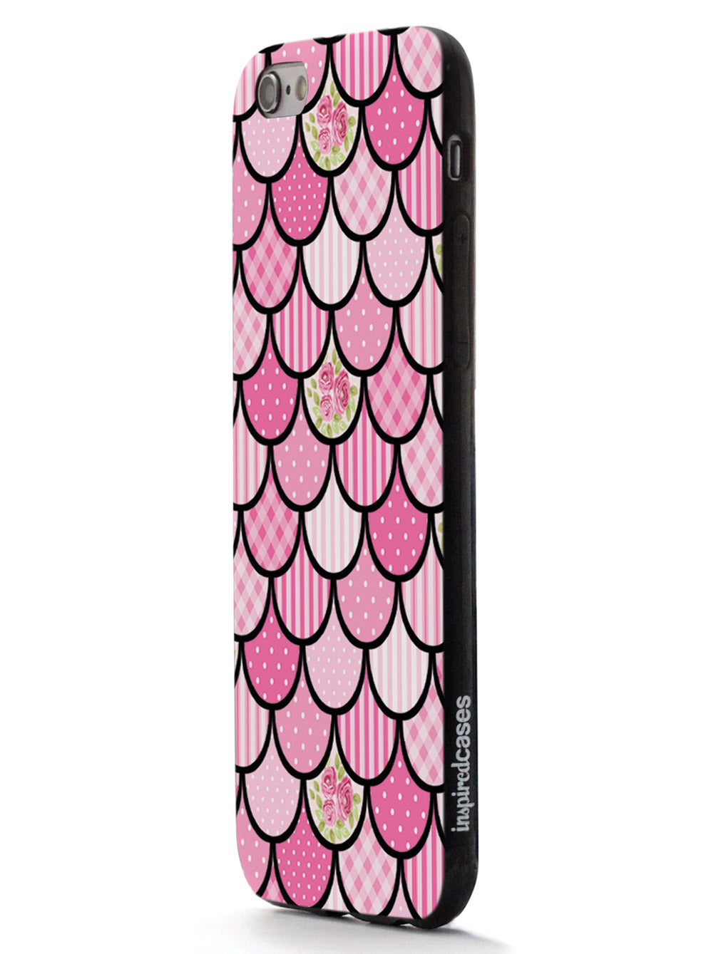 Mermaid Scales - Pink Patchwork - Black Case