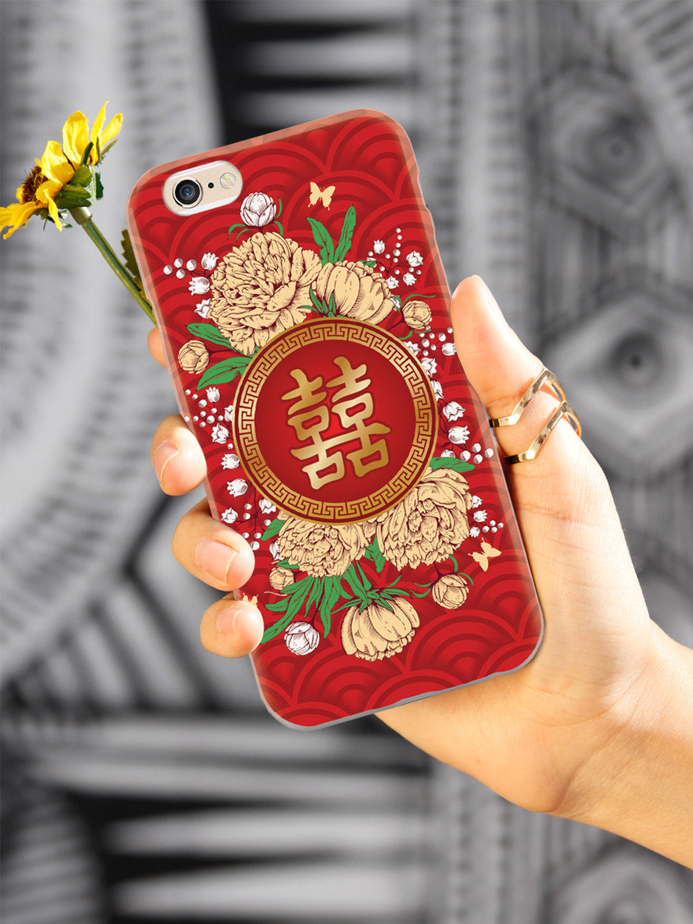 Chinese New Year - Floral Red Envelope - White Case