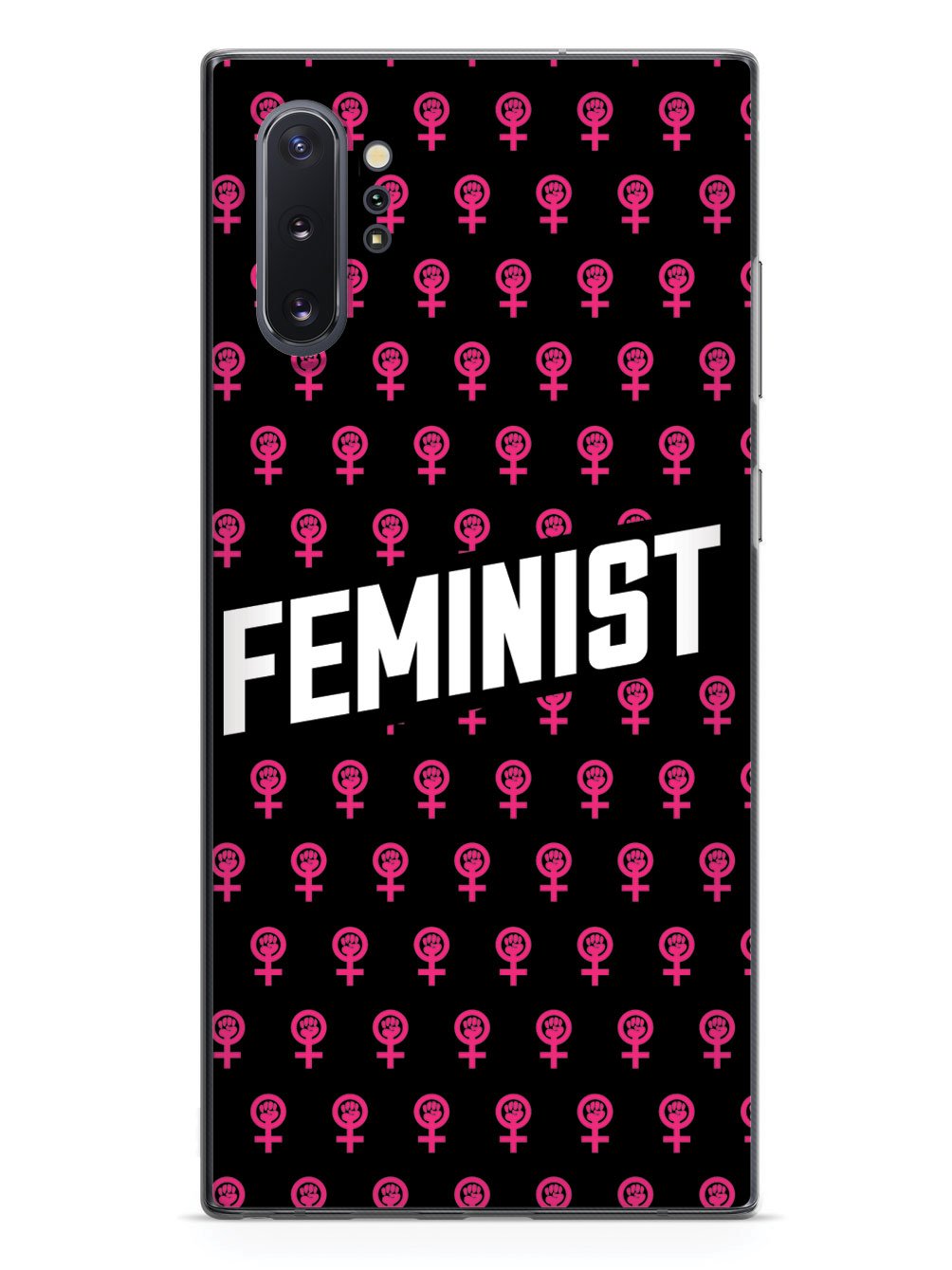 Pink Feminist Pattern - Black Case